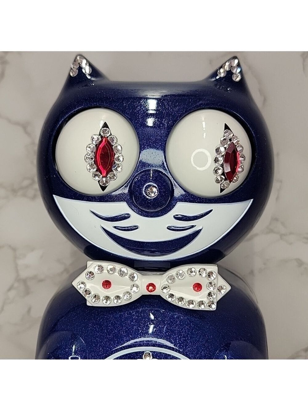Rare Jeweled Red, White & Galaxy Blue Kit-Cat Klock LIMITED EDITION - Picture 4 of 16